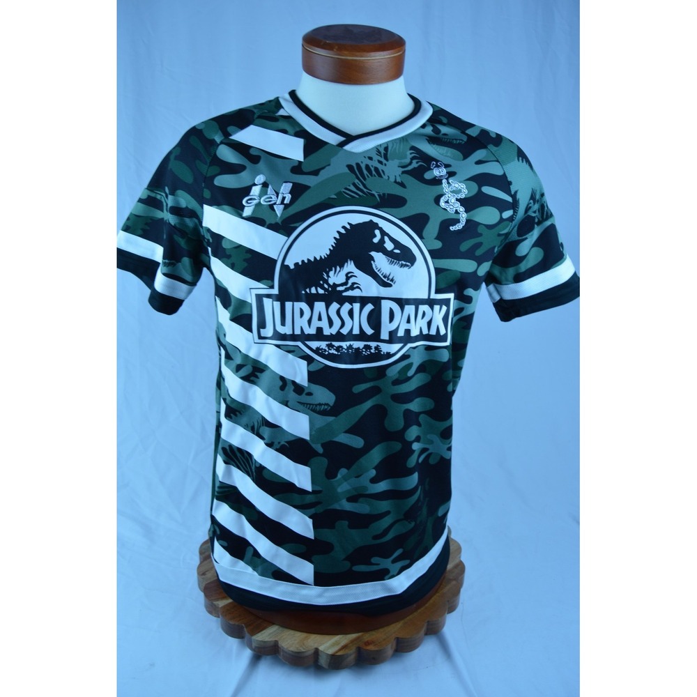Jurassic Park Malcolm 1 Box Lunch Jersey Men's Green Camouflage - Size Small